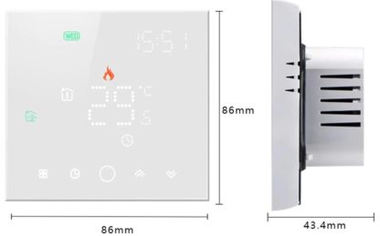 WiFi Termostat ugradbeni TGW bijeli